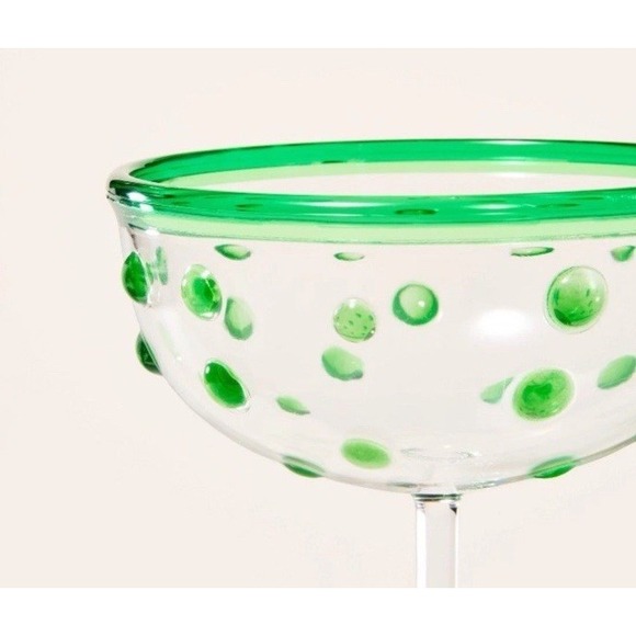 NEW Kate Spade New York X Target Polka Dot Coupe Glasses Acrylic Set of 4 - Picture 4 of 5